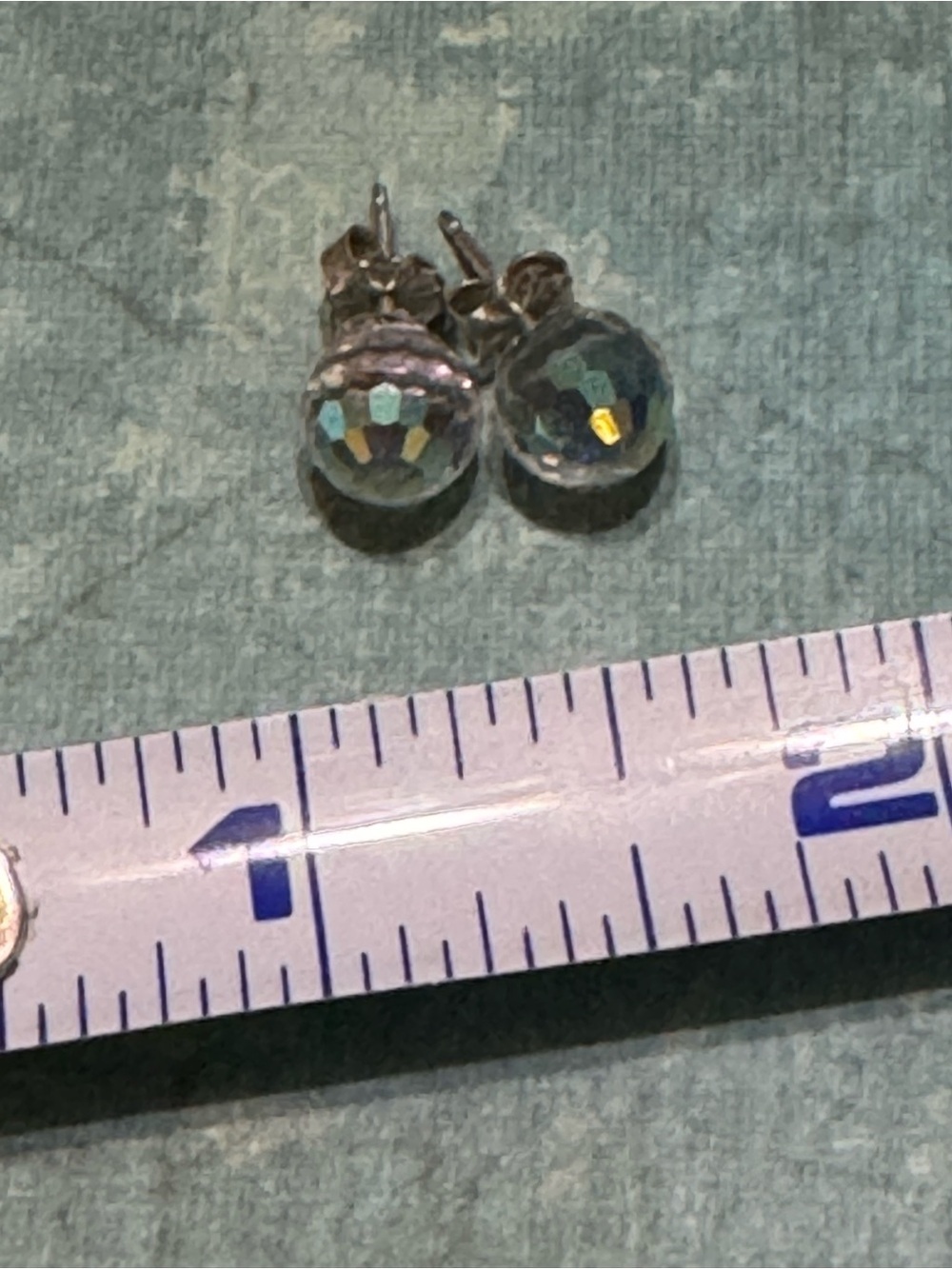 SWAROVSKI AND STERLING STUD EARRINGS - Picture 5 of 9